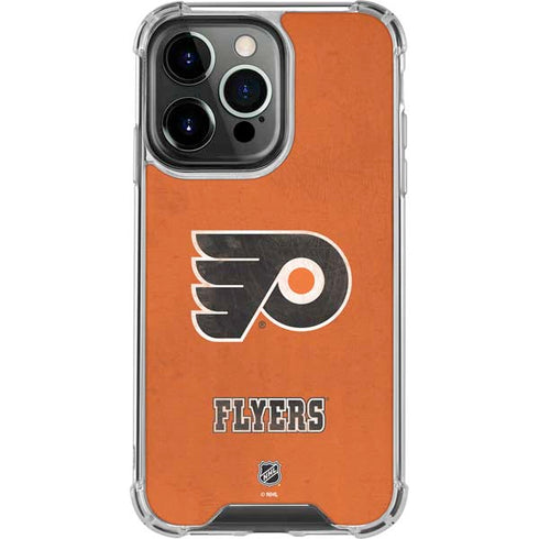 NHL Philadelphia Flyers Distressed iPhone 16 Pro Clear Case